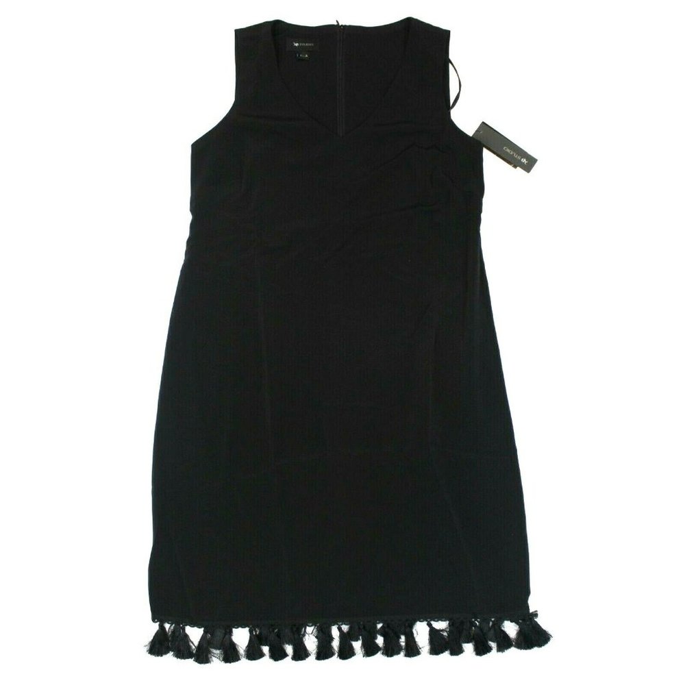 Women's AB Studio Tassel Fringe Tank Dress - Sz 16 - Picture 1 of 6